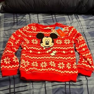 Red Mickey Mouse Holiday Sweater size 6-7​